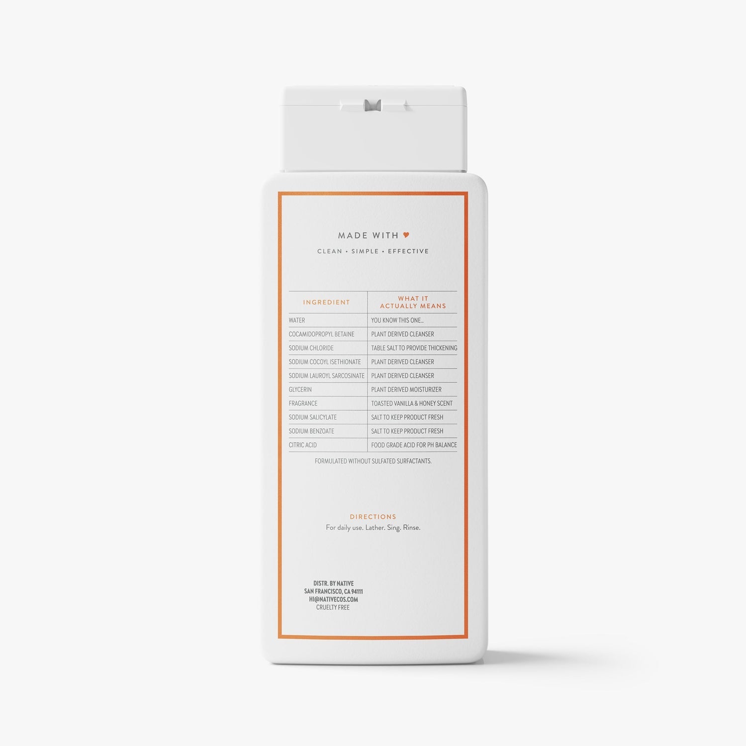 Native Body Wash - Toasted Vanilla & Honey