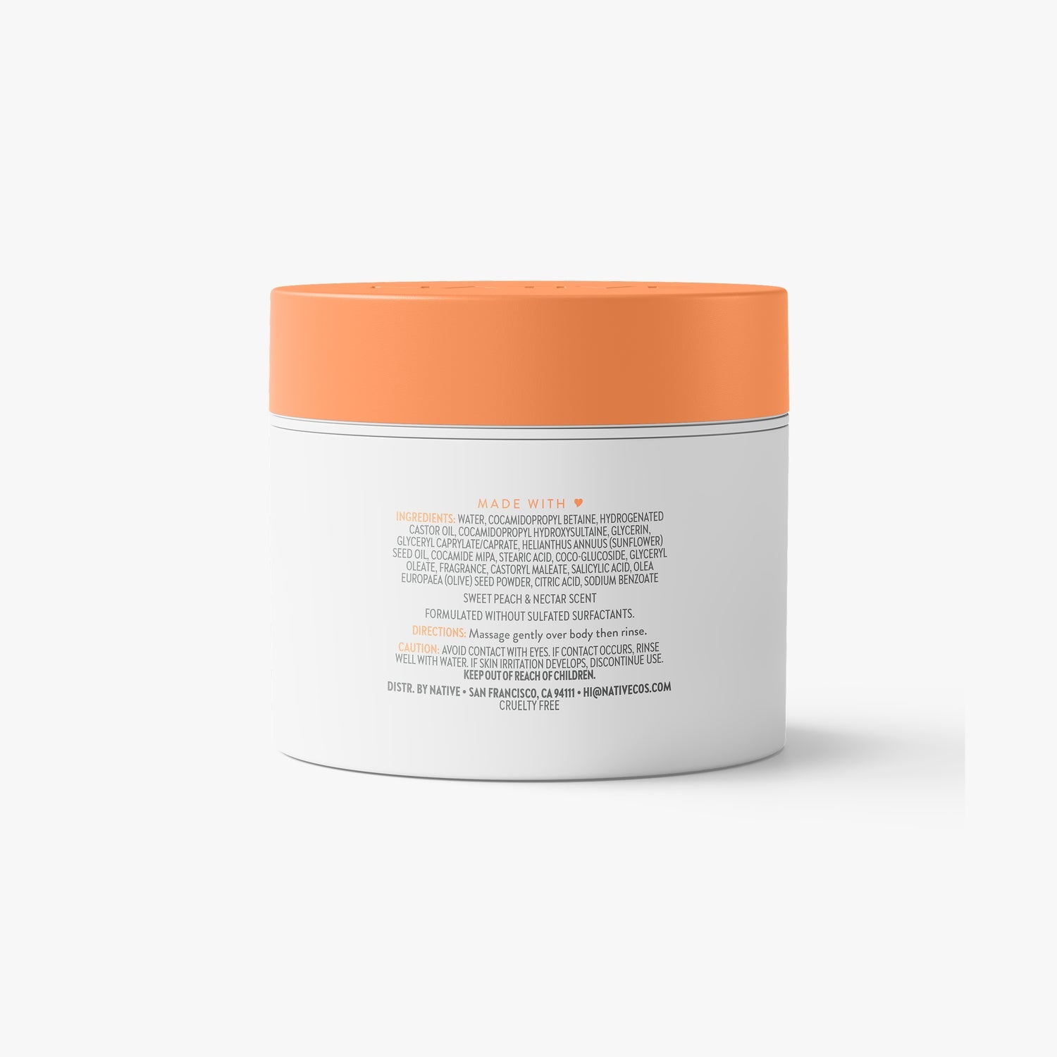 Native Body Scrub - Sweet Peach & Nectar