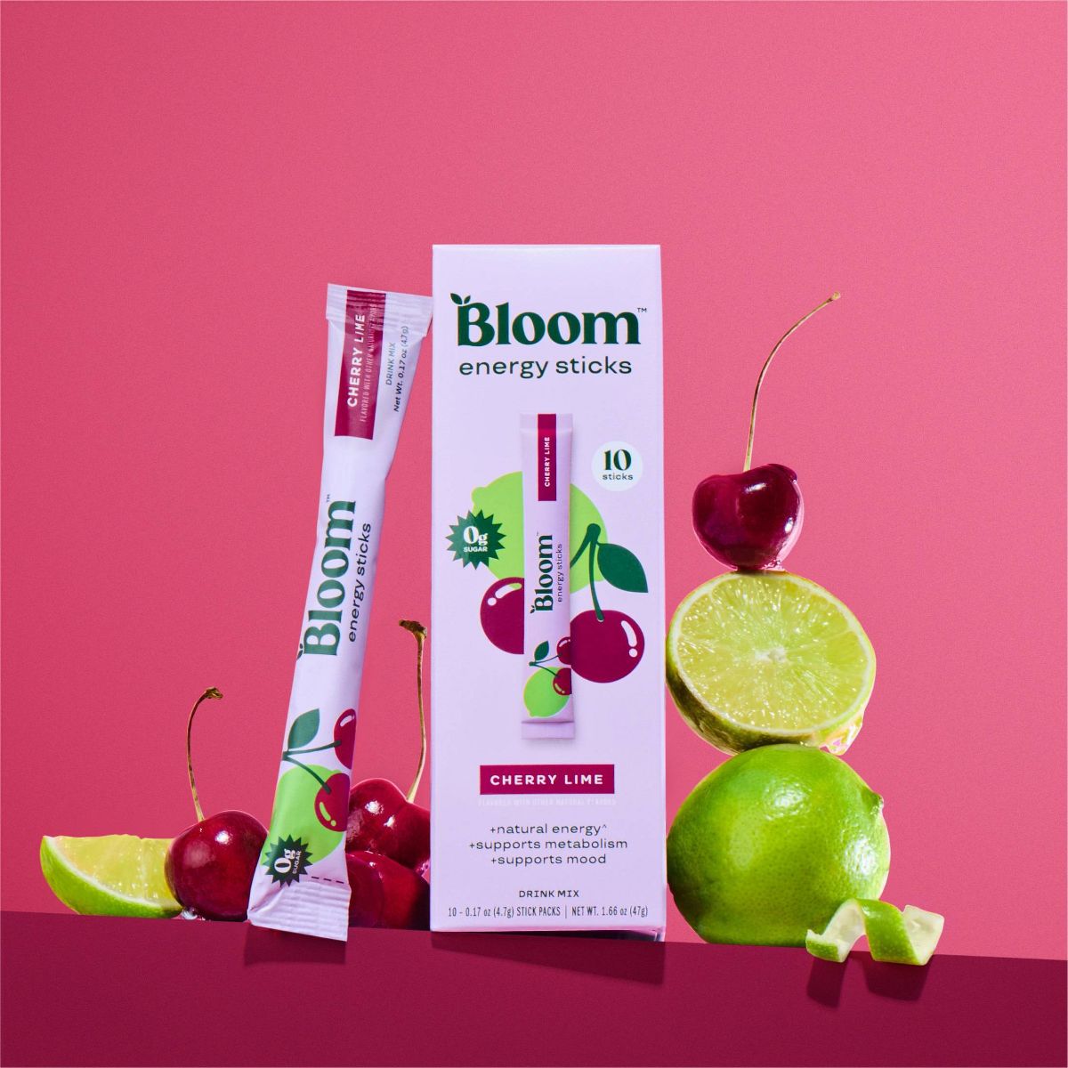 Bloom Nutrition Energy Sticks- Cherry Lime