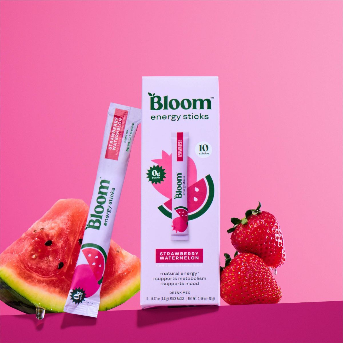 Bloom Nutrition Energy Sticks- Strawberry Watermelon