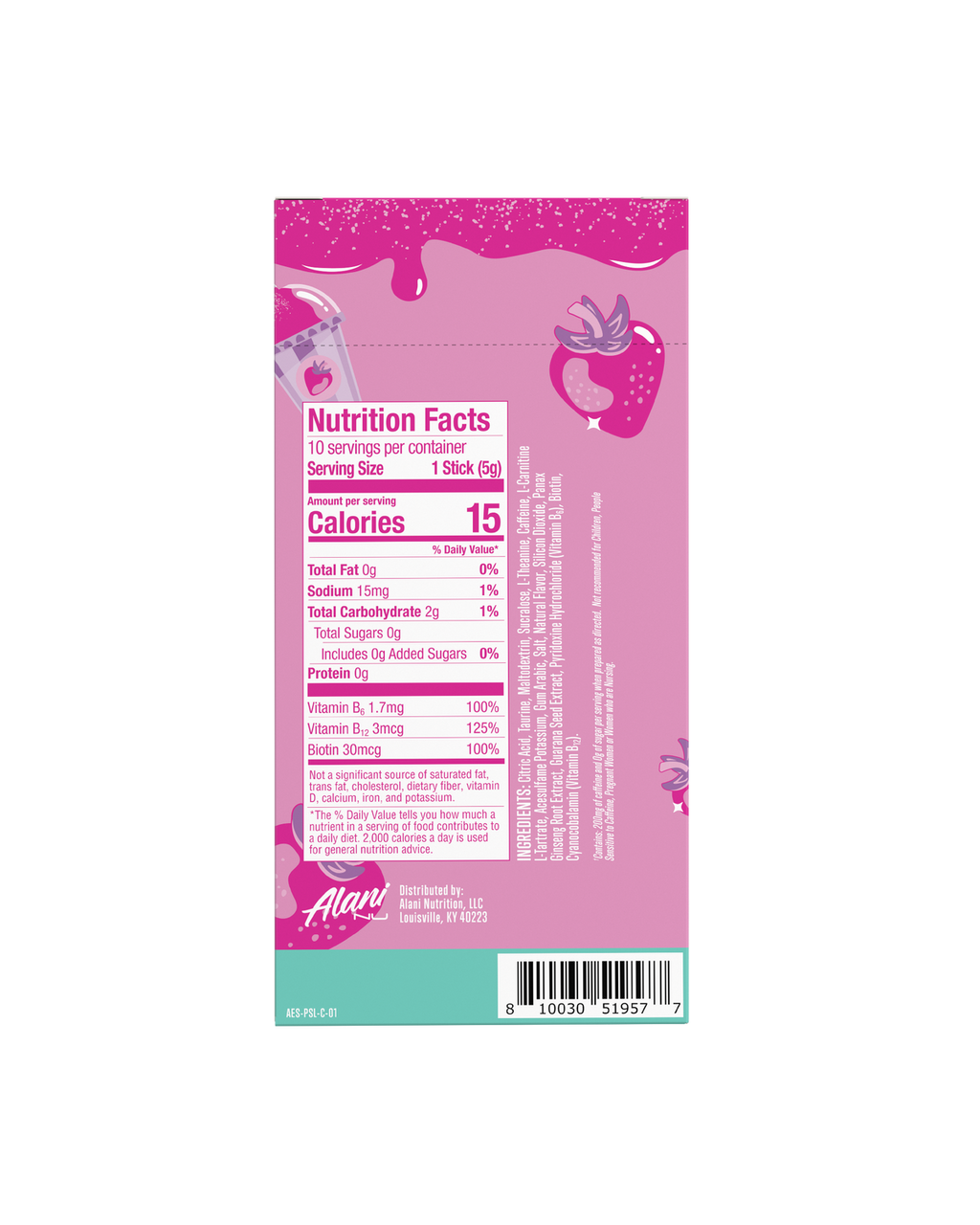 Alani Nu Energy Sticks - Pink Slush / 10 pack