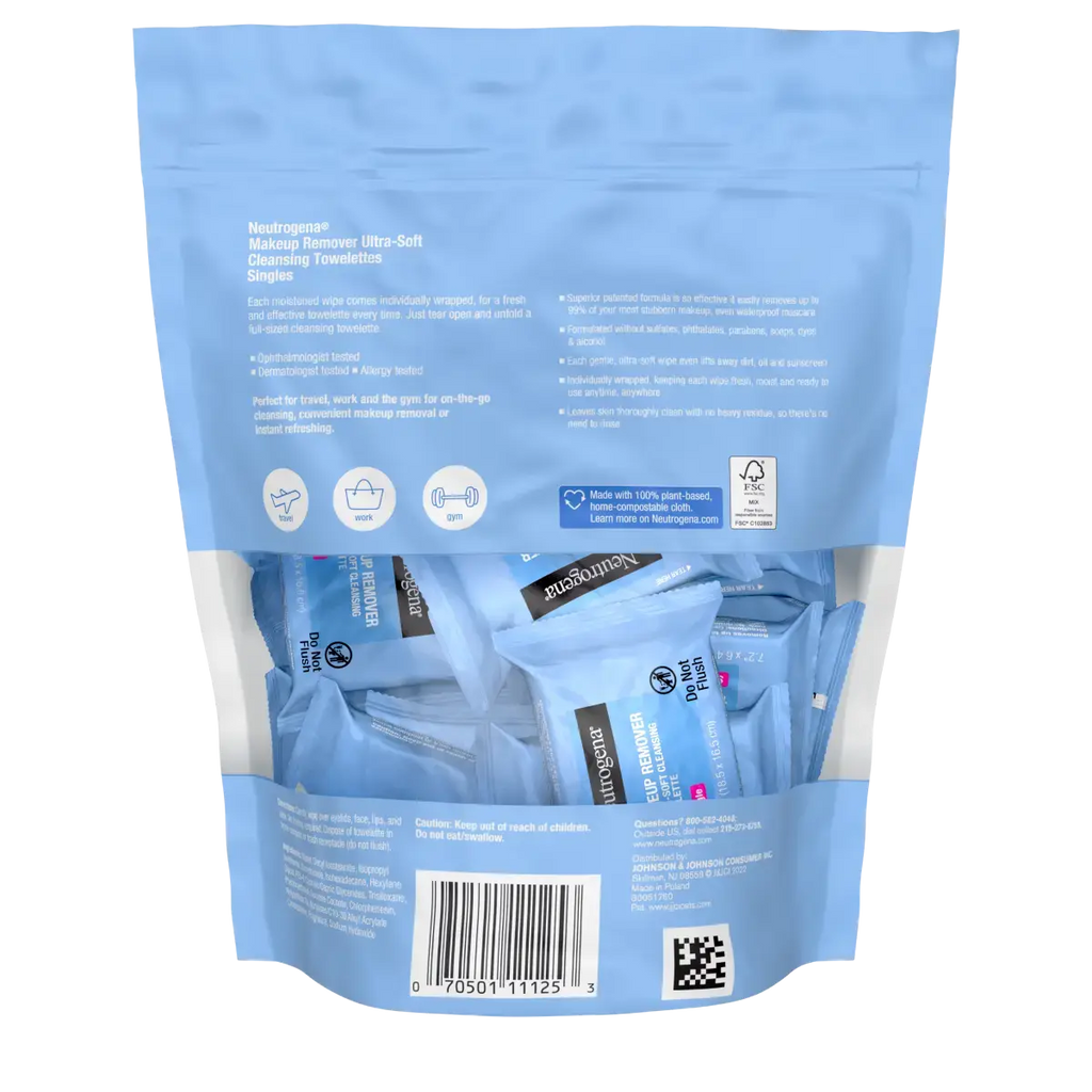 Neutrogena Makeup Remover Cleansing Towelette Singles, 20 Count