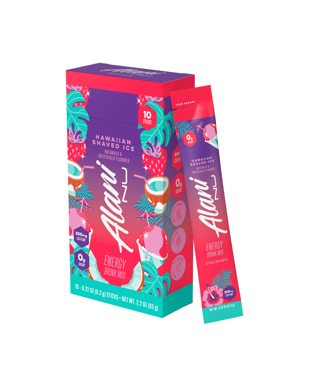 Alani Nu Energy Sticks - Hawaiian Shaved Ice / 10 pack