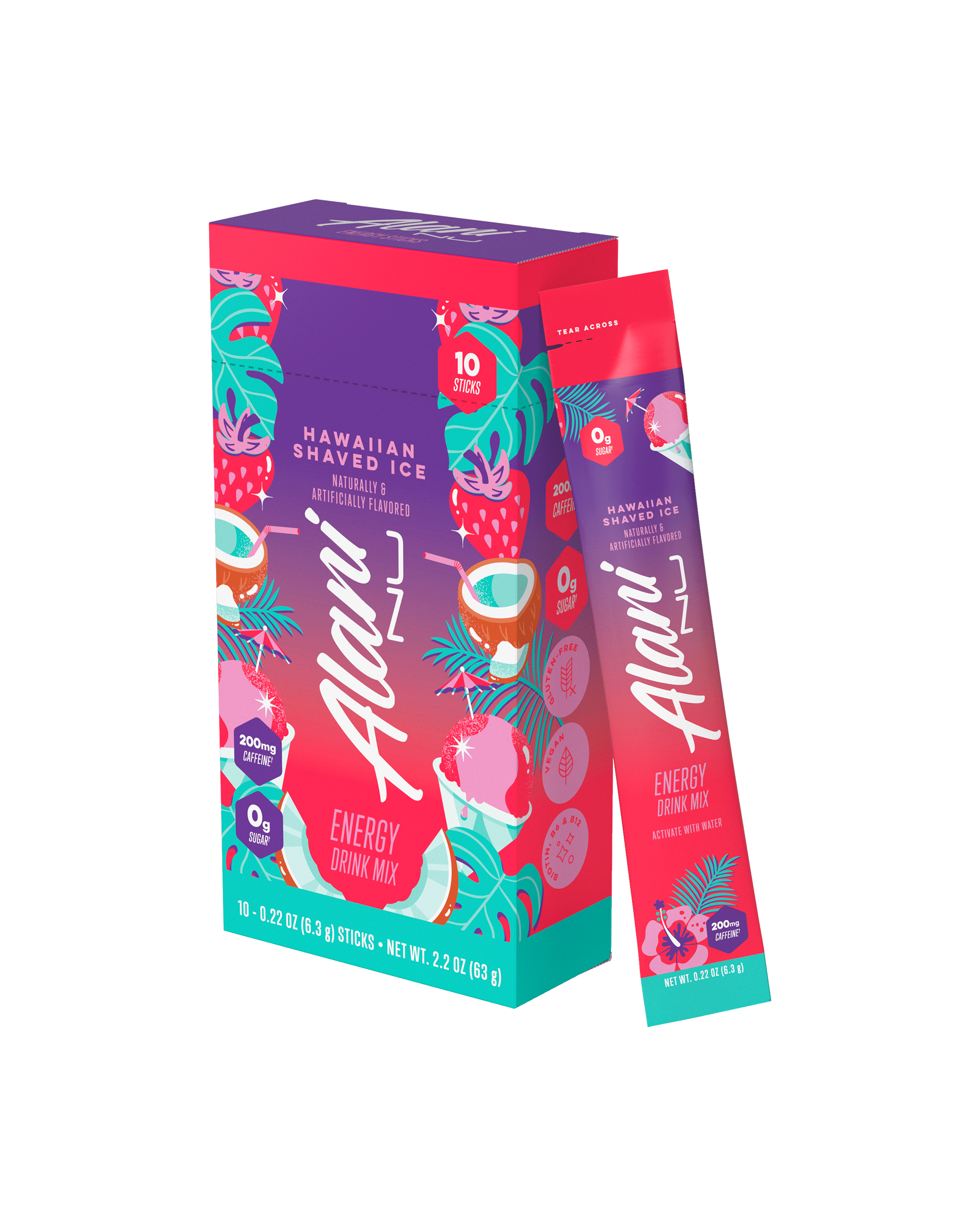 Alani Nu Energy Sticks - Hawaiian Shaved Ice / 10 pack
