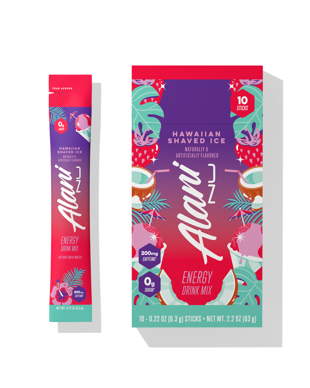 Alani Nu Energy Sticks - Hawaiian Shaved Ice / 10 pack
