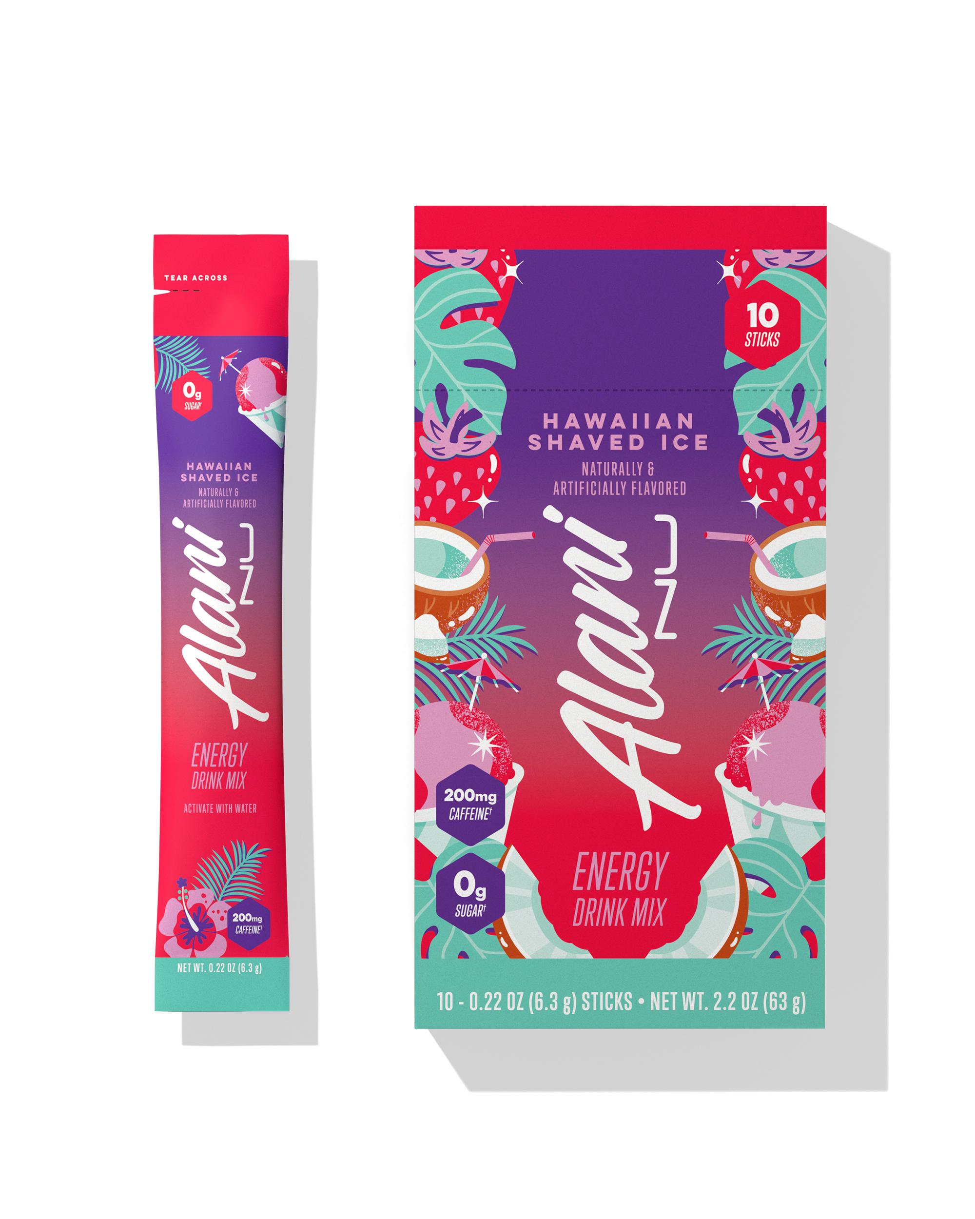 Alani Nu Energy Sticks - Hawaiian Shaved Ice / 10 pack