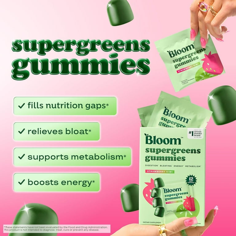 Bloom Nutrition Super Greens Gummies 12 servings