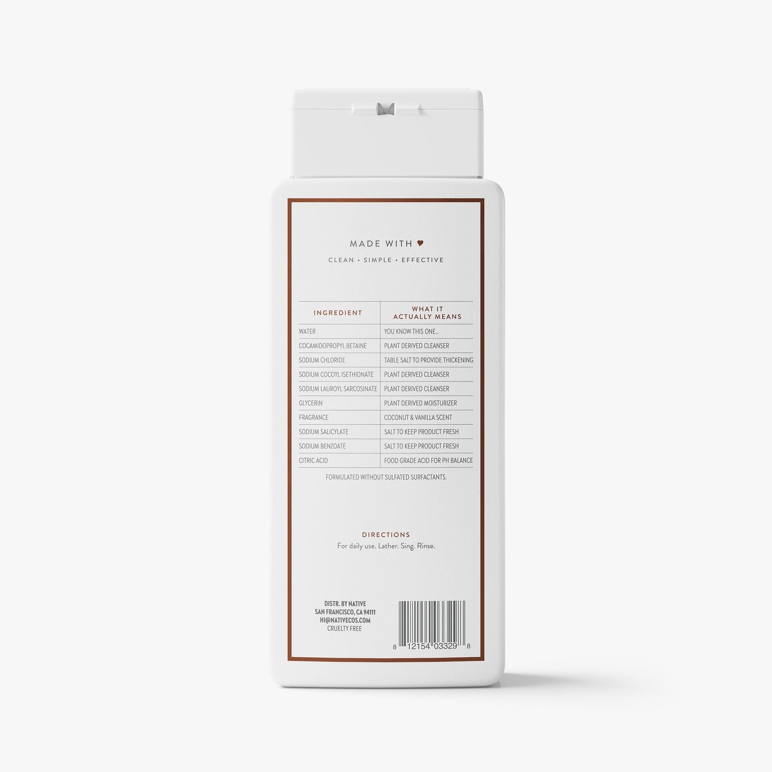 Native Body Wash - Coconut & Vanilla